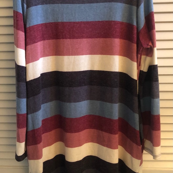 Sweet Lovely Knit Dress Pockets Long Sleeve Stripe XL Style SD 191099 - Picture 3 of 8